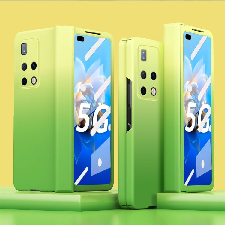 For Huawei Mate X2 Colorful Gradient Tempered Film Integrated Phone Case(Green) - Huawei Cases by buy2fix | Online Shopping UK | buy2fix