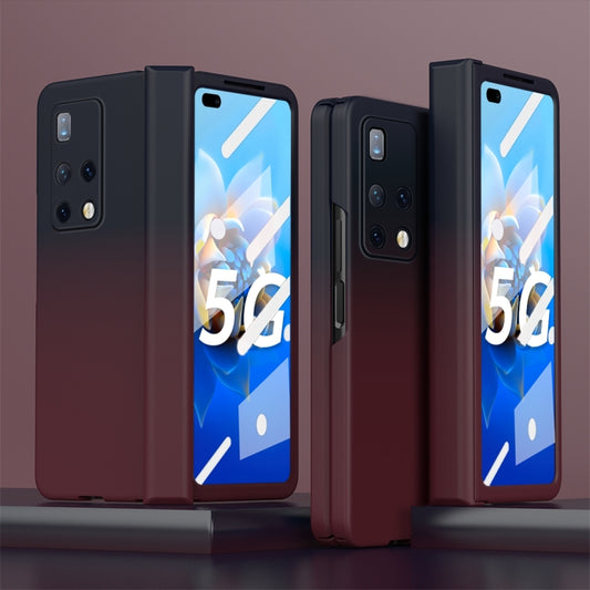 For Huawei Mate X2 Colorful Gradient Tempered Film Integrated Phone Case(Blue Red) - Huawei Cases by buy2fix | Online Shopping UK | buy2fix