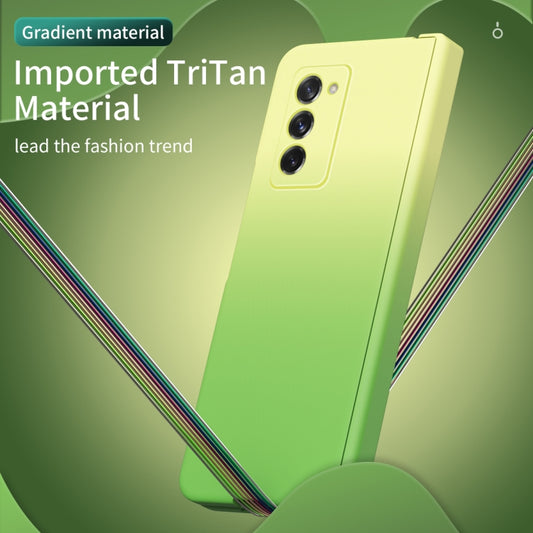 For Samsung Galaxy Z Fold2 5G Colorful Gradient Tempered Film Integrated Phone Case(Green) - Galaxy Phone Cases by buy2fix | Online Shopping UK | buy2fix