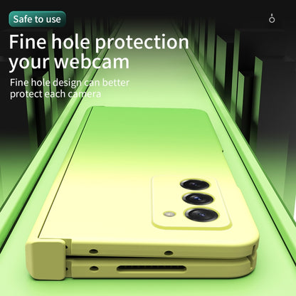 For Samsung Galaxy Z Fold2 5G Colorful Gradient Tempered Film Integrated Phone Case(Green) - Galaxy Phone Cases by buy2fix | Online Shopping UK | buy2fix