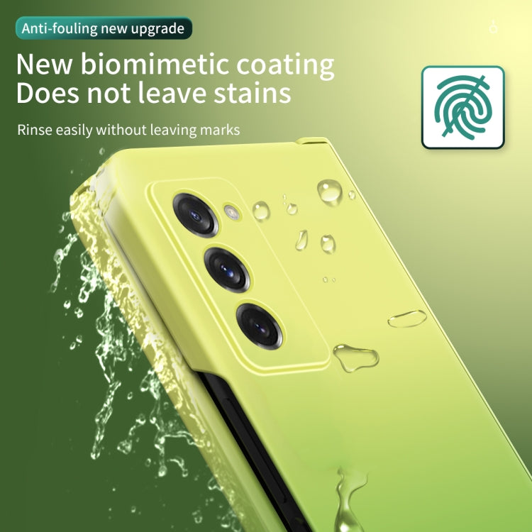 For Samsung Galaxy Z Fold2 5G Colorful Gradient Tempered Film Integrated Phone Case(Green) - Galaxy Phone Cases by buy2fix | Online Shopping UK | buy2fix