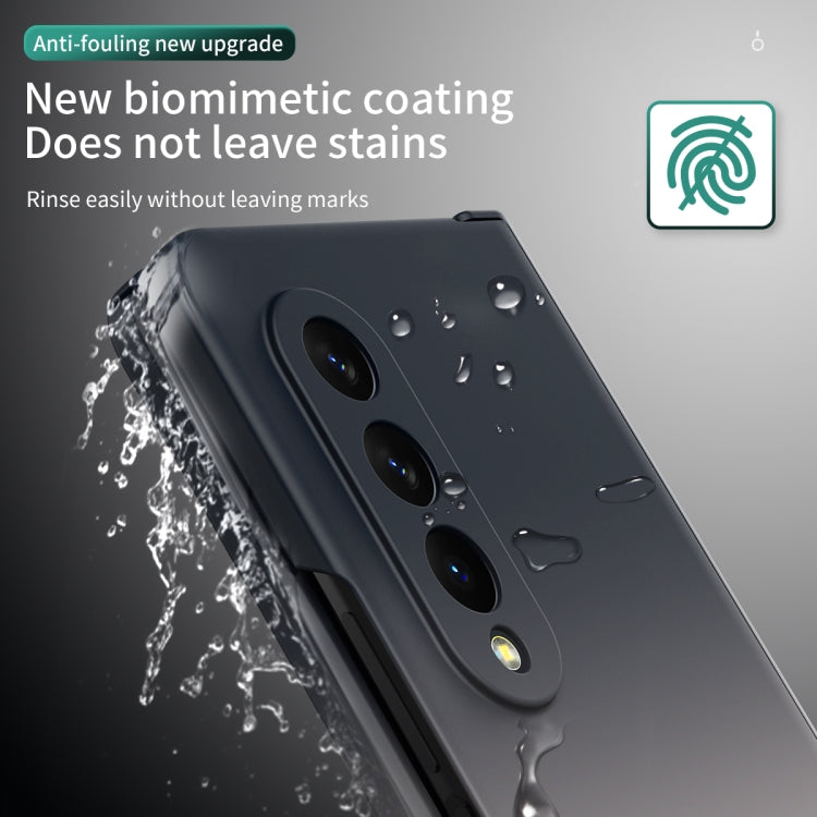 For Samsung Galaxy Z Fold3 5G Colorful Gradient Tempered Film Integrated Phone Case(Black White) - Galaxy Phone Cases by buy2fix | Online Shopping UK | buy2fix