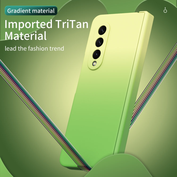 For Samsung Galaxy Z Fold3 5G Colorful Gradient Tempered Film Integrated Phone Case(Green) - Galaxy Phone Cases by buy2fix | Online Shopping UK | buy2fix