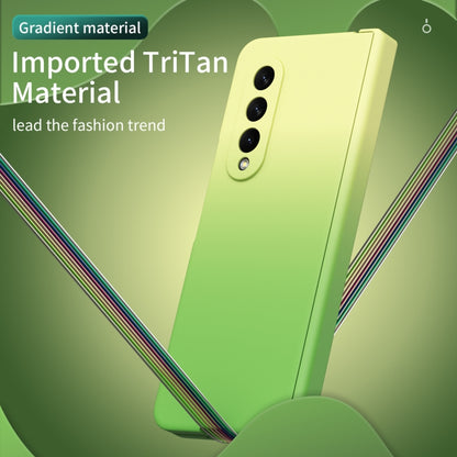 For Samsung Galaxy Z Fold3 5G Colorful Gradient Tempered Film Integrated Phone Case(Green) - Galaxy Phone Cases by buy2fix | Online Shopping UK | buy2fix