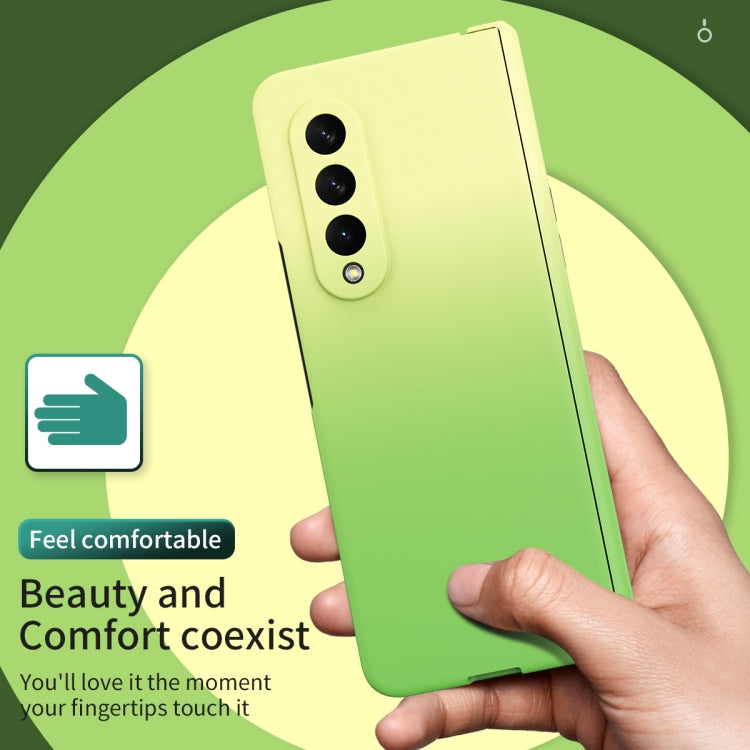 For Samsung Galaxy Z Fold3 5G Colorful Gradient Tempered Film Integrated Phone Case(Green) - Galaxy Phone Cases by buy2fix | Online Shopping UK | buy2fix