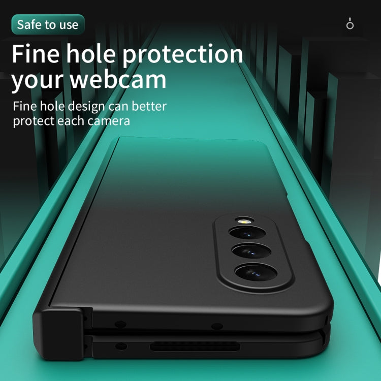 For Samsung Galaxy Z Fold3 5G Colorful Gradient Tempered Film Integrated Phone Case(Cyan) - Galaxy Phone Cases by buy2fix | Online Shopping UK | buy2fix