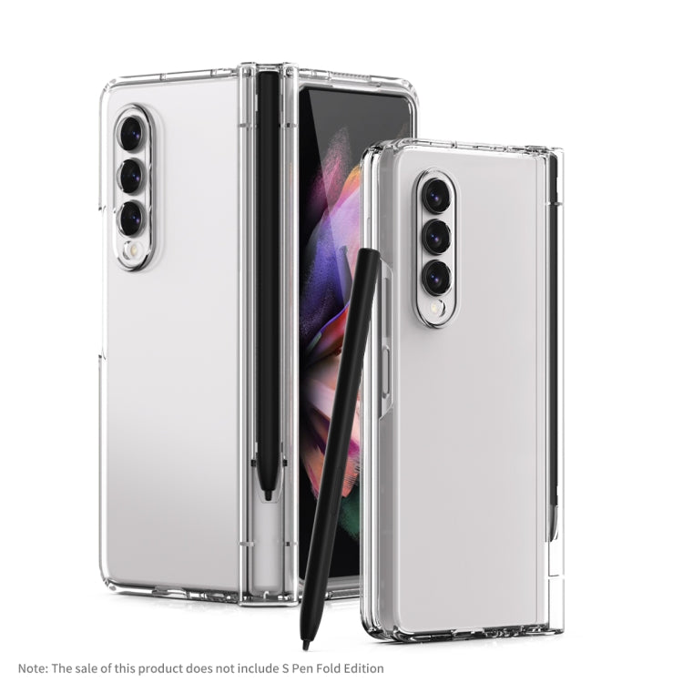 For Samsung Galaxy Z Fold3 5G 360 Full Body Hinge Flip Phone Case with Pen Slot(Transparent) - Galaxy Phone Cases by buy2fix | Online Shopping UK | buy2fix