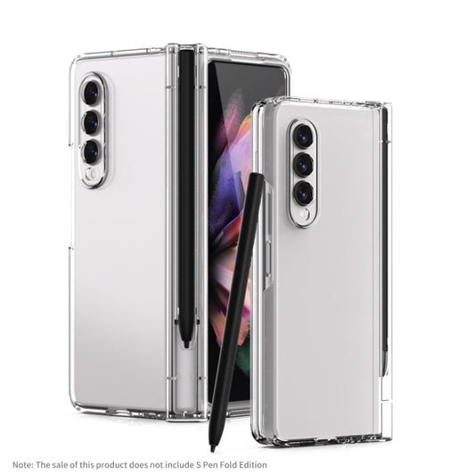 For Samsung Galaxy Z Fold3 5G 360 Full Body Hinge Flip Phone Case with Pen Slot(Transparent) - Galaxy Phone Cases by buy2fix | Online Shopping UK | buy2fix