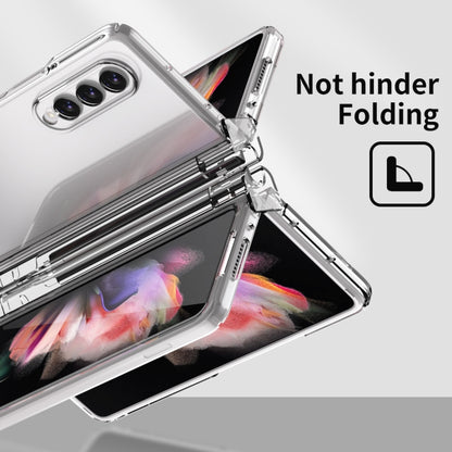 For Samsung Galaxy Z Fold3 5G 360 Full Body Hinge Flip Phone Case with Pen Slot(Transparent) - Galaxy Phone Cases by buy2fix | Online Shopping UK | buy2fix