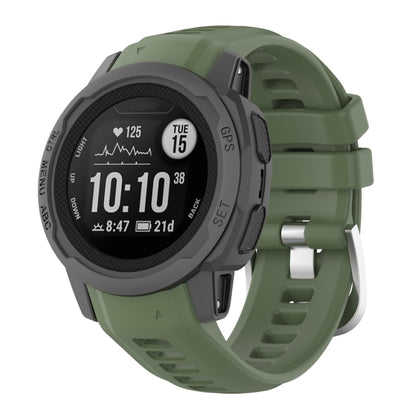 For Garmin Instinct 2S Silicone Watch Band(Dark Green) by buy2fix