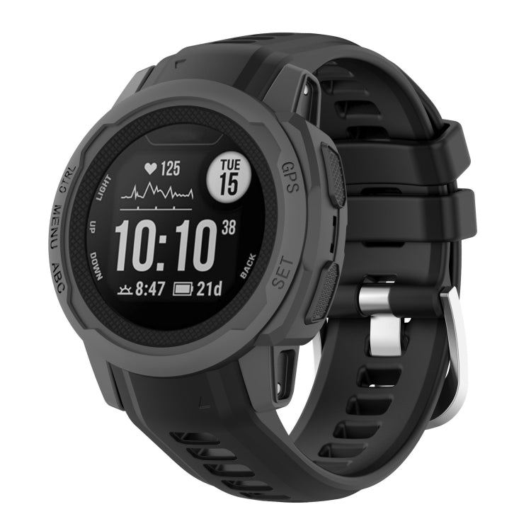 For Garmin Instinct 2S Silicone Watch Band(Black) by buy2fix