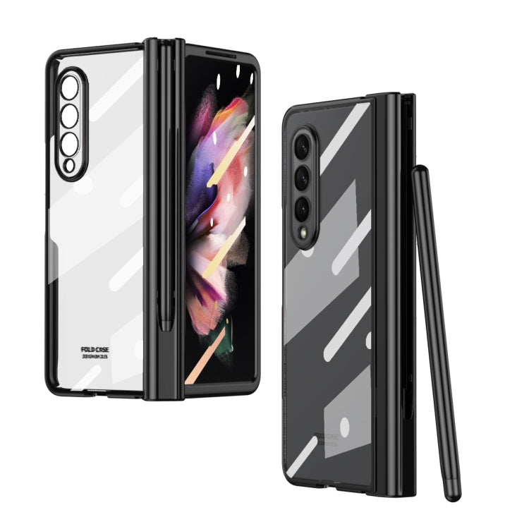 For Samsung Galaxy Z Fold3 5G 360 Full Body Electroplating Hinge Phone Case with Stylus(Black) - Galaxy Phone Cases by buy2fix | Online Shopping UK | buy2fix