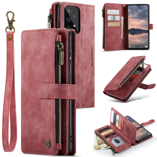 For Samsung GalaxyA33 5G CaseMe C30 Multifunctional Phone Leather Case(Red) - Galaxy Phone Cases by CaseMe | Online Shopping UK | buy2fix