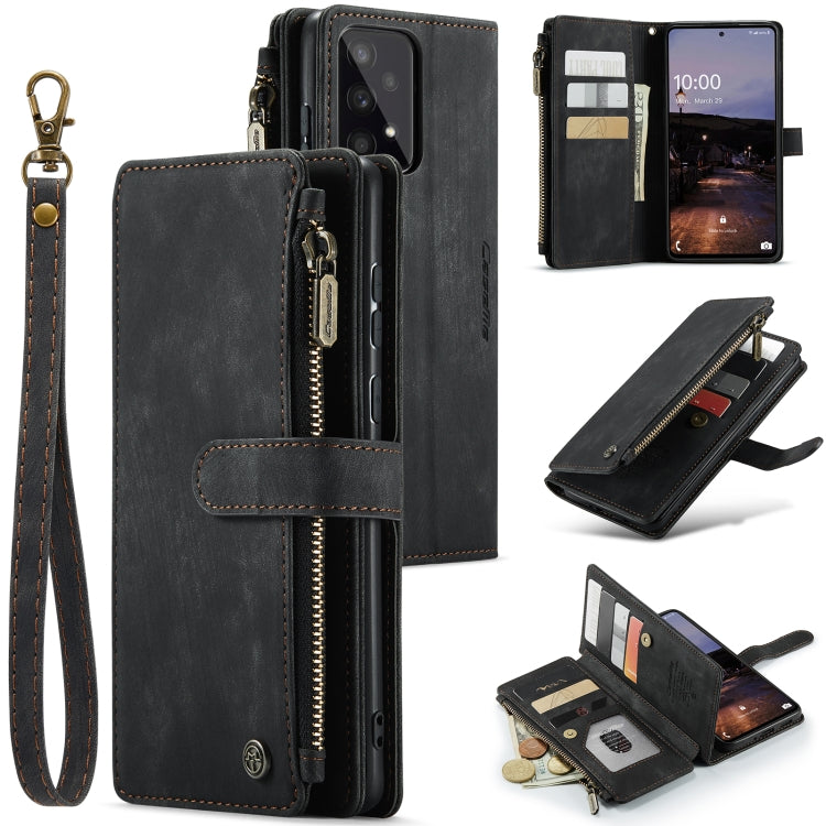 For Samsung GalaxyA33 5G CaseMe C30 Multifunctional Phone Leather Case(Black) - Galaxy Phone Cases by CaseMe | Online Shopping UK | buy2fix