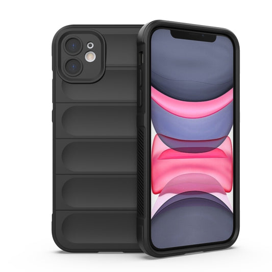 For iPhone 11 Magic Shield TPU + Flannel Phone Case (Black) by buy2fix