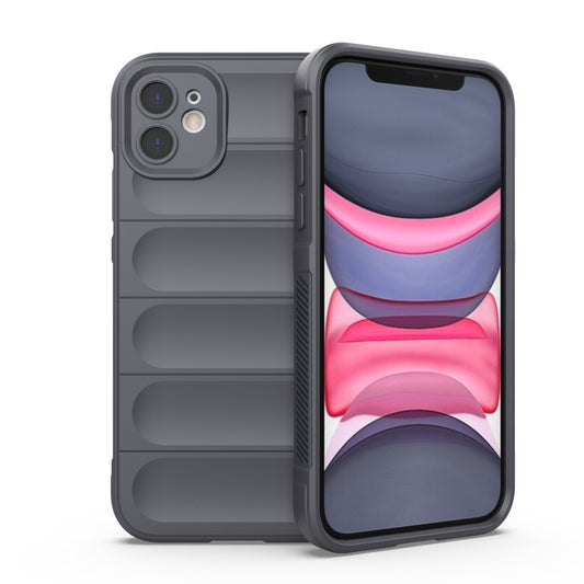 For iPhone 11 Magic Shield TPU + Flannel Phone Case (Dark Grey) by buy2fix