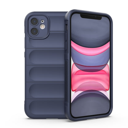 For iPhone 11 Magic Shield TPU + Flannel Phone Case (Dark Blue) by buy2fix