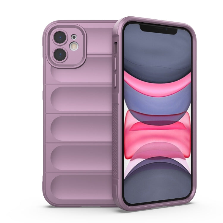 For iPhone 11 Magic Shield TPU + Flannel Phone Case (Purple) by buy2fix