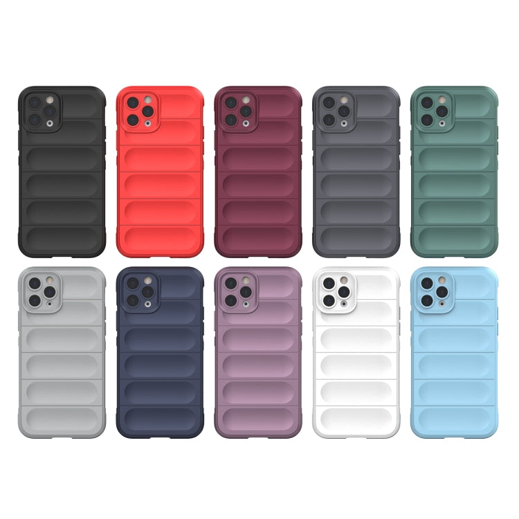 For iPhone 11 Pro Magic Shield TPU + Flannel Phone Case (Red) by buy2fix
