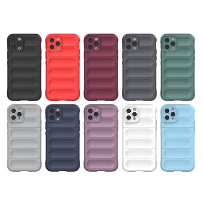 For iPhone 11 Pro Magic Shield TPU + Flannel Phone Case (Red) by buy2fix