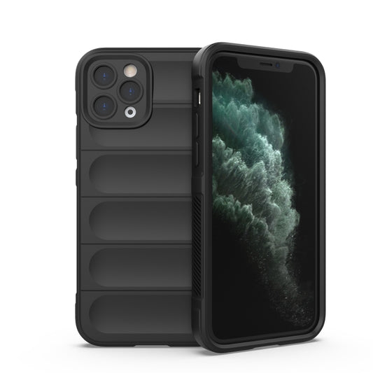 For iPhone 11 Pro Max Magic Shield TPU + Flannel Phone Case (Black) by buy2fix