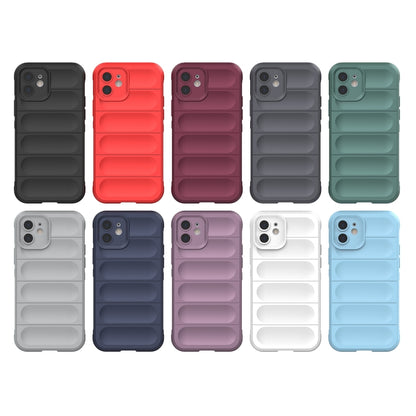 For iPhone 12 Magic Shield TPU + Flannel Phone Case(Grey) by buy2fix