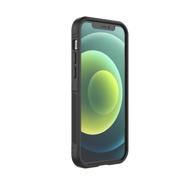 For iPhone 12 Magic Shield TPU + Flannel Phone Case(Dark Grey) by buy2fix