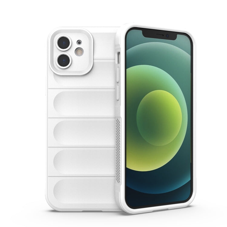 For iPhone 12 Magic Shield TPU + Flannel Phone Case(White) by buy2fix