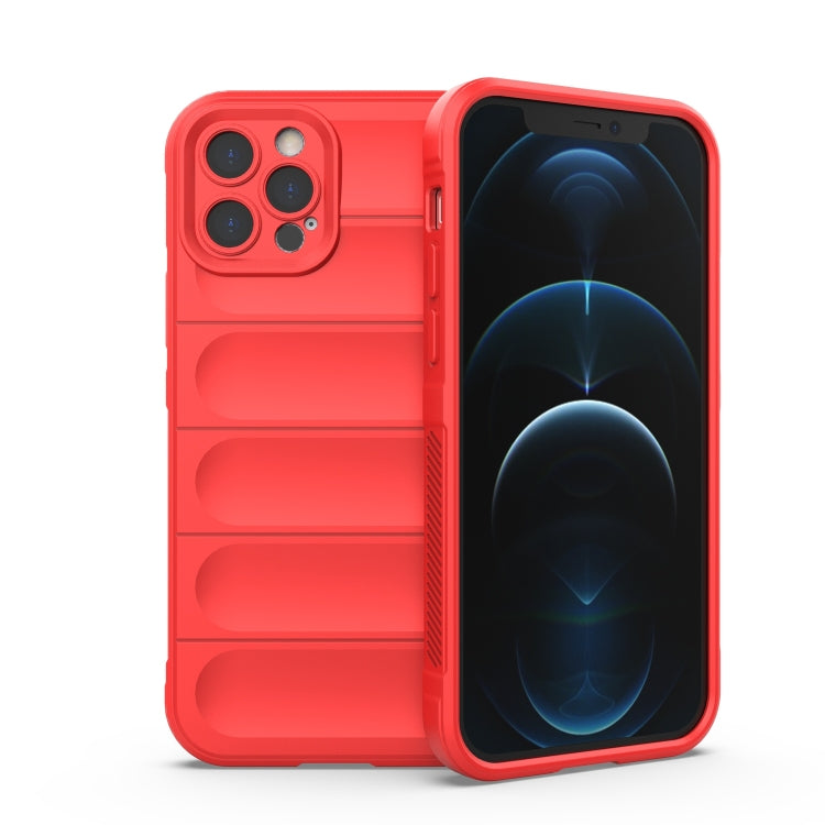 For iPhone 12 Pro Magic Shield TPU + Flannel Phone Case(Red) by buy2fix
