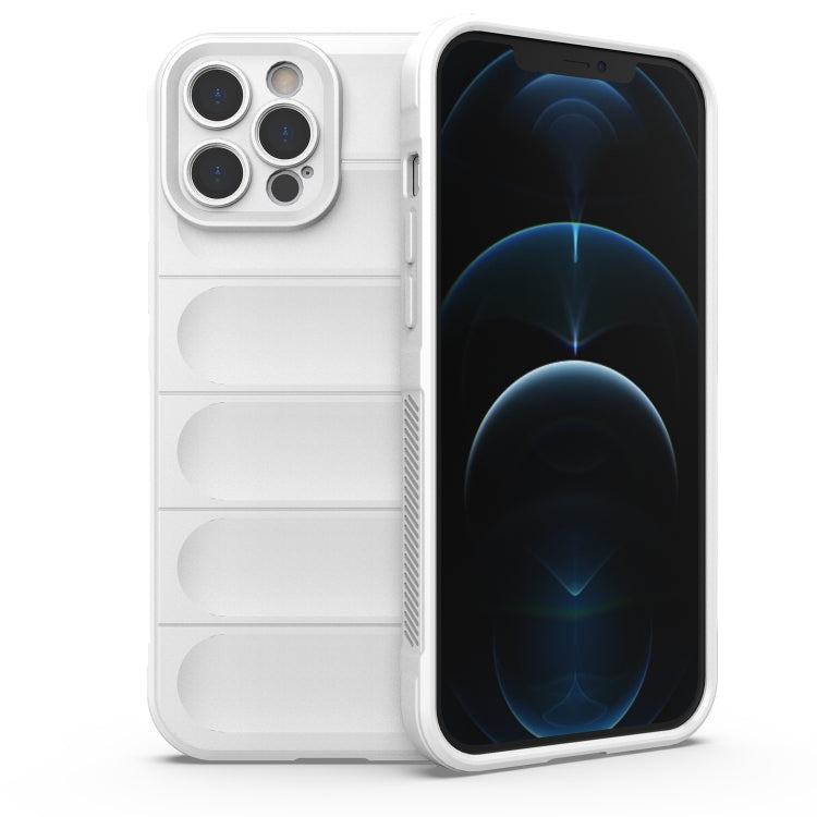 For iPhone 12 Pro Max Magic Shield TPU + Flannel Phone Case(White) by buy2fix