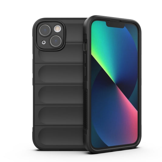 For iPhone 13 Magic Shield TPU + Flannel Phone Case(Black) - iPhone 13 Cases by buy2fix | Online Shopping UK | buy2fix