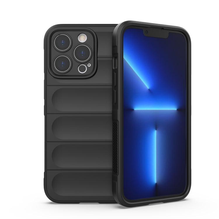 For iPhone 13 Pro Magic Shield TPU + Flannel Phone Case (Black) - iPhone 13 Pro Cases by buy2fix | Online Shopping UK | buy2fix