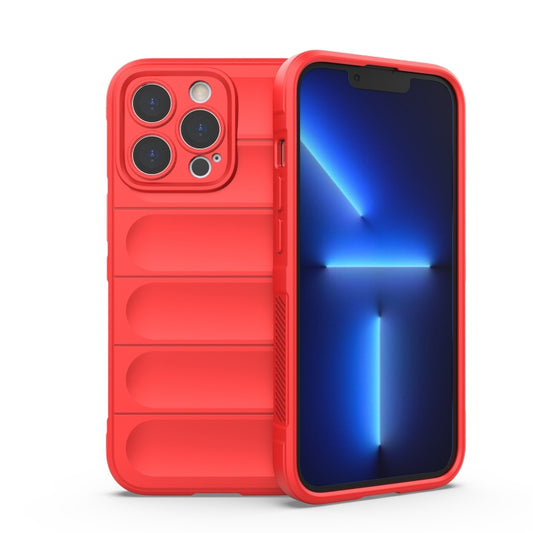 For iPhone 13 Pro Magic Shield TPU + Flannel Phone Case (Red) - iPhone 13 Pro Cases by buy2fix | Online Shopping UK | buy2fix