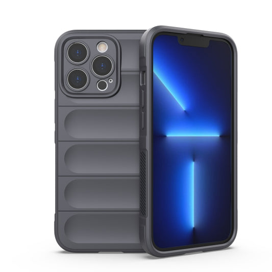 For iPhone 13 Pro Magic Shield TPU + Flannel Phone Case (Dark Grey) - iPhone 13 Pro Cases by buy2fix | Online Shopping UK | buy2fix