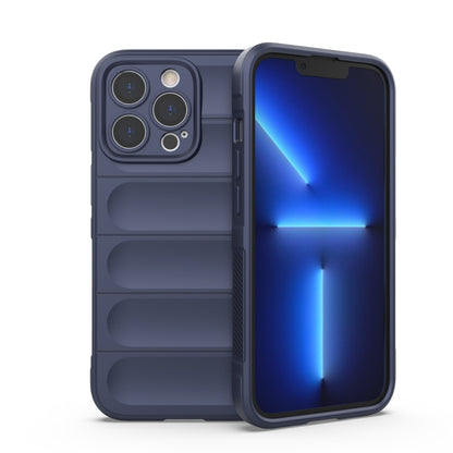 For iPhone 13 Pro Magic Shield TPU + Flannel Phone Case (Dark Blue) - iPhone 13 Pro Cases by buy2fix | Online Shopping UK | buy2fix