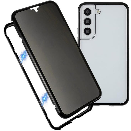For Samsung Galaxy S21+ 5G Anti-peeping Magnetic Double-sided Tempered Glass Phone Case(Black)