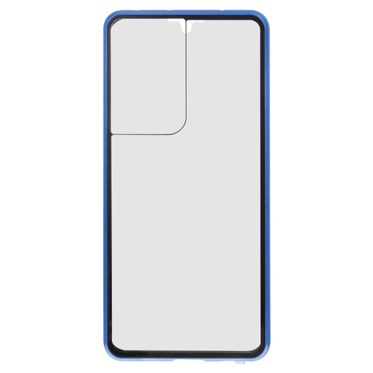 For Samsung Galaxy S21 Ultra 5G Anti-peeping Magnetic Double-sided Tempered Glass Phone Case(Blue) - Galaxy S21 Ultra 5G Cases by buy2fix | Online Shopping UK | buy2fix