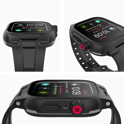 RedPepper IP68 Waterproof Screen Protector + Watchband + Protective Case For Apple Watch Series 9 / 8 / 7 45mm - Watch Cases by RedPepper | Online Shopping UK | buy2fix
