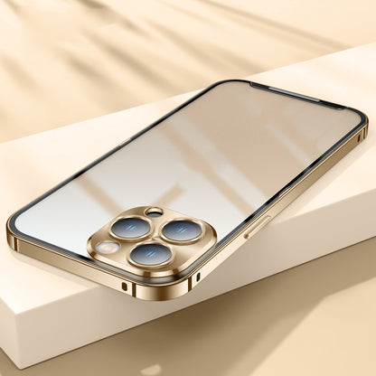 For iPhone 13 Pro Max Frosted Metal Phone Case (Gold) - iPhone 13 Pro Max Cases by buy2fix | Online Shopping UK | buy2fix