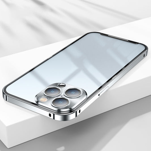 Frosted Metal Phone Case For iPhone 12 Pro(Silver) - iPhone 12 / 12 Pro Cases by buy2fix | Online Shopping UK | buy2fix