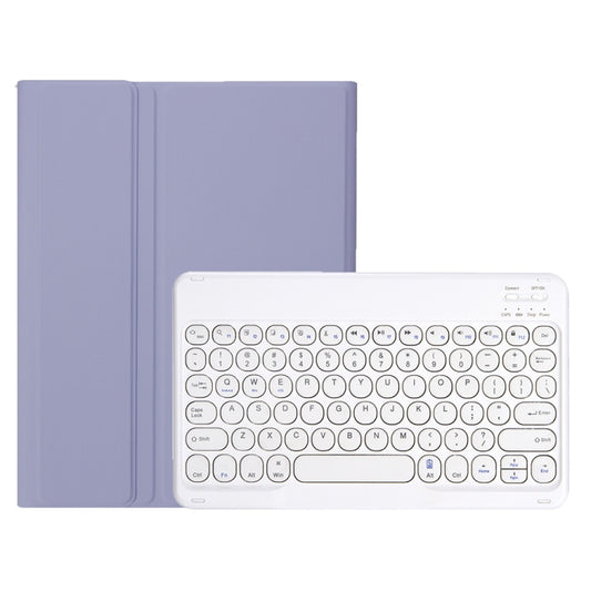 YA610B Candy Color Skin Feel Texture Round Keycap Bluetooth Keyboard Leather Case For Samsung Galaxy Tab S6 Lite 10.4 inch SM-P610 / SM-P615(Purple) by buy2fix