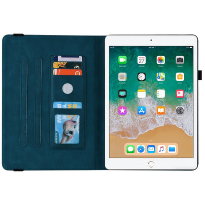 Butterfly Flower Embossed Leather Tablet Case For iPad 9.7 inch 2017 / 2018(Blue) - iPad 9.7 (2018) & (2017) Cases by buy2fix | Online Shopping UK | buy2fix