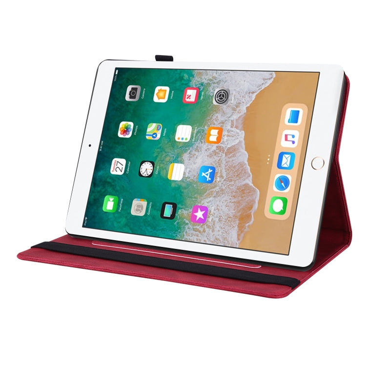 Butterfly Flower Embossed Leather Tablet Case For iPad 9.7 inch 2017 / 2018(Red) - iPad 9.7 (2018) & (2017) Cases by buy2fix | Online Shopping UK | buy2fix