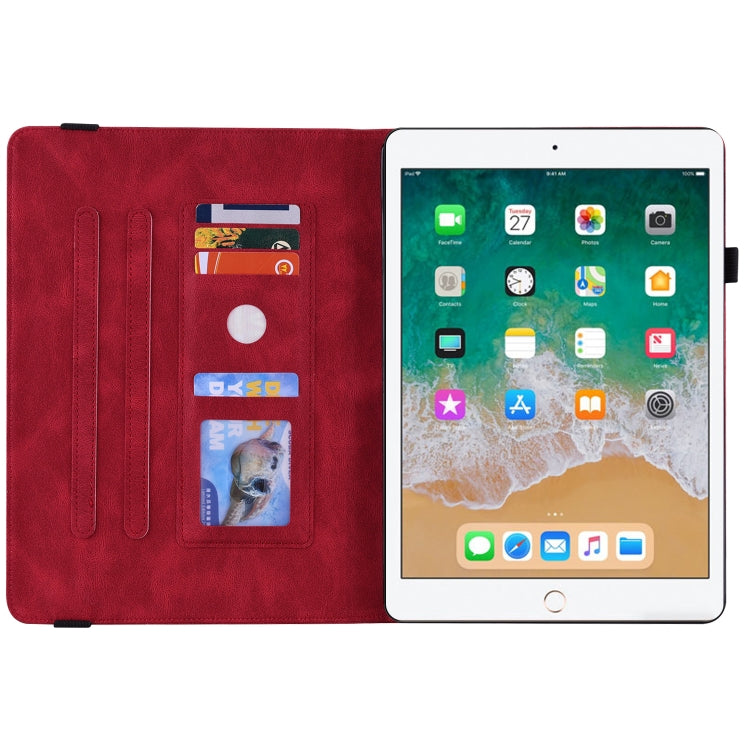 Butterfly Flower Embossed Leather Tablet Case For iPad 9.7 inch 2017 / 2018(Red) - iPad 9.7 (2018) & (2017) Cases by buy2fix | Online Shopping UK | buy2fix