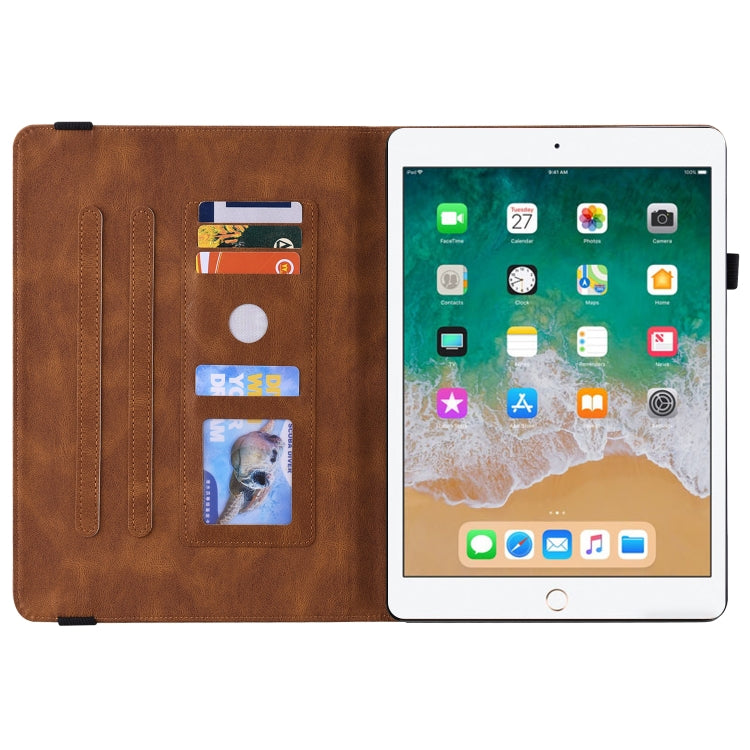 Butterfly Flower Embossed Leather Tablet Case For iPad 9.7 inch 2017 / 2018(Brown) - iPad 9.7 (2018) & (2017) Cases by buy2fix | Online Shopping UK | buy2fix