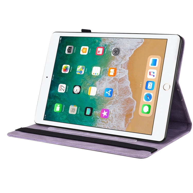 Butterfly Flower Embossed Leather Tablet Case For iPad 9.7 inch 2017 / 2018(Purple) - iPad 9.7 (2018) & (2017) Cases by buy2fix | Online Shopping UK | buy2fix