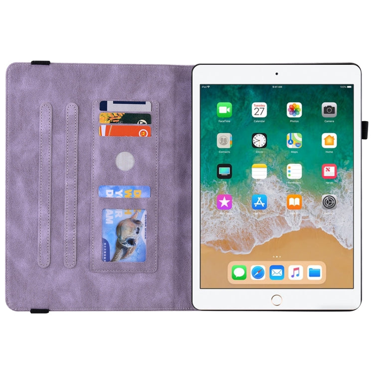 Butterfly Flower Embossed Leather Tablet Case For iPad 9.7 inch 2017 / 2018(Purple) - iPad 9.7 (2018) & (2017) Cases by buy2fix | Online Shopping UK | buy2fix