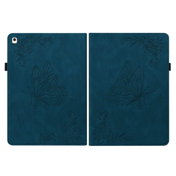 Butterfly Flower Embossed Leather Tablet Case For iPad 10.2 2021&2020&2019 / Air 2019(Blue) - iPad 10.2 Cases by buy2fix | Online Shopping UK | buy2fix
