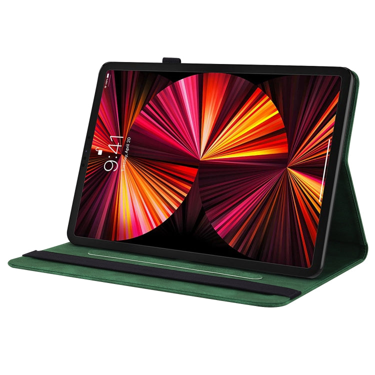 For iPad Pro 11 2022 / 2021 / 2020 / 2018 / Air 2020 10.9 Butterfly Flower Embossed Leather Tablet Case(Green) - iPad Pro 11 (2022/2021) Cases by buy2fix | Online Shopping UK | buy2fix