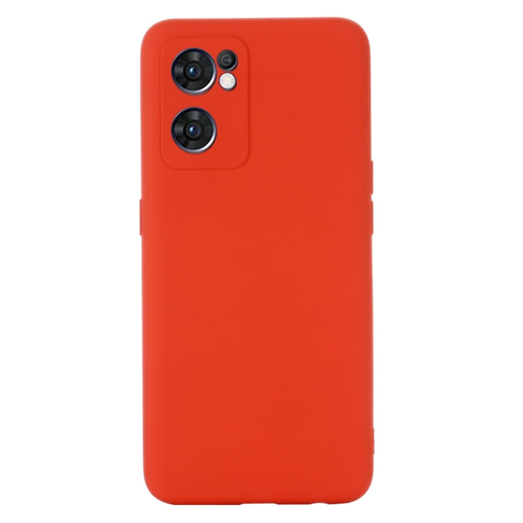 For OPPO Reno7 5G Global / Find X5 Lite Pure Color Liquid Silicone Shockproof Full Coverage Phone Case(Red) by buy2fix
